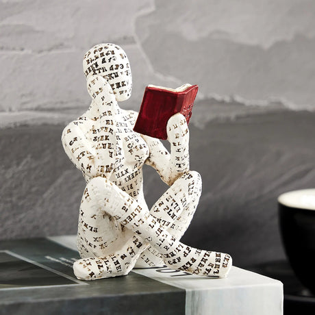 The Reading Woman Abstract Statues Sculptures Yoga Figurine Nordic Living Room Home Decor Decoration Maison Desk Ornaments