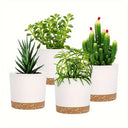 4pcs Flowerpot 5inch Removable Bottom Round Flower Pot Detachable Bottom Flower Pot Home Supplies Breathable Flower Pot