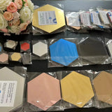 Acrylic Hexagon Mirror Wall Stickers Self Adhesive Removable Livingroom Bathroom Bedroom Wall Decoration Mirror Home Decoration