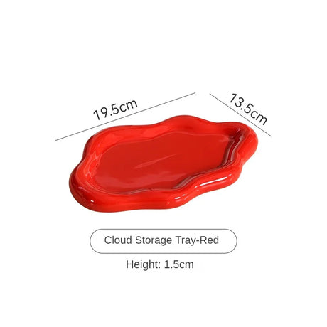 Instagram Influencer Photo Props Ceramic Jewelry Storage Tray Display Tray  Storage Tray Light Luxury Ceramic Jewelry Large Size