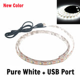 DC 5V USB LED Strips 2835 White Warm White Led Strip Light TV Background Lighting Tape Home Decor Lamp 1M 2M 3M 4M 5M Led Strip