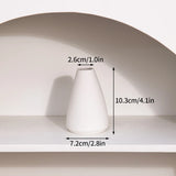 White Nordic Ceramic Flower Vase Retro Flower Bottle Creative Flower Arrangement Holder Simple Plant Pot Room Table Decor Mini