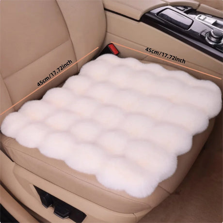 1pcs Car Seat Cushion Universal Winter Thick And Warm Car Bubble Velvet Seat Cushion Cover Auto Interior Supplies