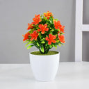 1pc Artificial Potted Plant Small Bonsai Flowers Pot Simulated Tree Ornaments Wedding Home Hotel Office Table Decor Fake Plants