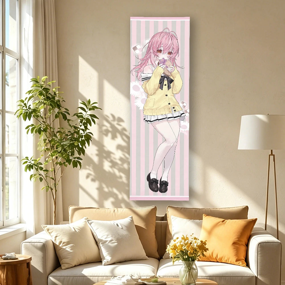 YOU and ME and HER A Love Story Two Anime Girls Tapestry Galgame Wall Hanging