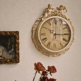 European Retro Living Room Decoration Wall Clock American Classical Nostalgic Wall Clock Restaurant Angel Clock Ornaments Gift