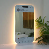 Personalized  LED Social Media Mirror Light Sign Customized Selfie Frame Room Wall Decoration Christmas Birthday Gifts