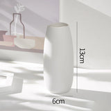 White Nordic Ceramic Flower Vase Retro Flower Bottle Creative Flower Arrangement Holder Simple Plant Pot Room Table Decor Mini