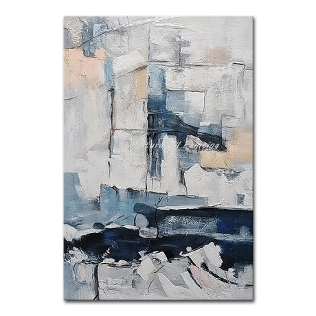 Mintura,Handpainted Abstract Color Block Oil Painting on Canvas Frameless Poster Wall Art Picture Modern Home Decoration Artwork