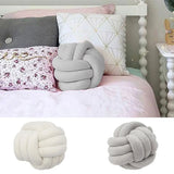Warm Nordic Style Round Pillow Cushion Velvet Knotted  Cushion Solid Baby Rest Sleep Dolls Stuffed Kid Adult Bedroom Decor