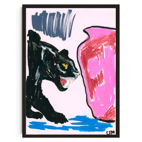 Vintage Abstract Animals Print Posters Mid Century Wall Art Canvas Painting Pictures for Living Room Bedroom Home Decor No Frame
