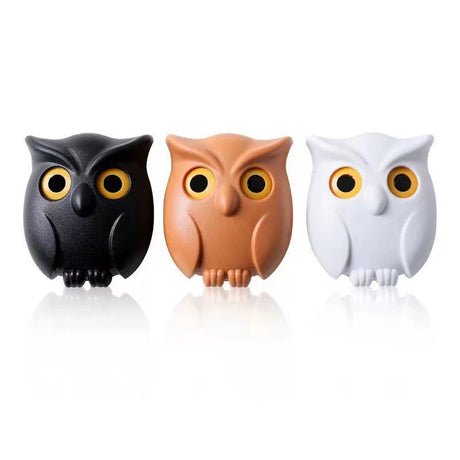 Animal Cartoon Owl Keychain Magnetic Key Hook Auto Blink Cute No Punch Storage Hook Kitchen Home Wall Decor