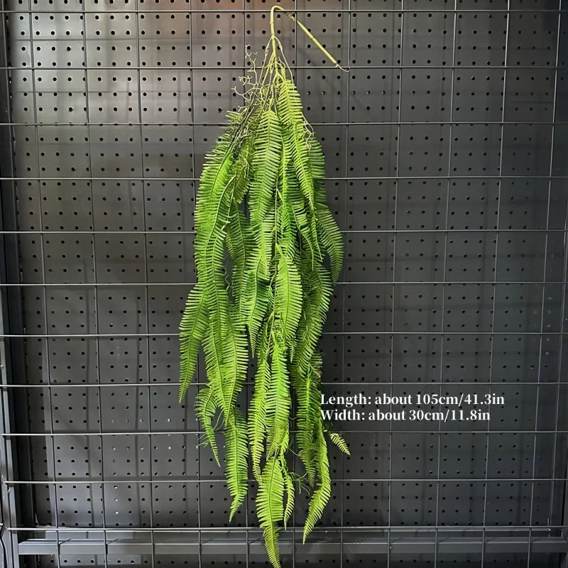 1PC Artificial Hanging Green Plants Fake Rattan Wall Hanging Plastic Vine for Home Garden Restaurant Decoration Soft Landscaping