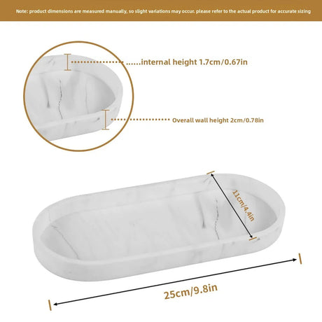 Silicone Decorative Bowl Oval Vanity Organizer Minimalist Soap Tray for Bathroom Jewelry Storage Accessories