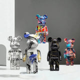 27cm/10Inches Graffiti Bear Figurine Home Decor Animal Abstract Ornament Storage Money Jar Modern Room Sculpture Table Decor