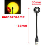 LDHLM Sunset Lamp LED USB Rainbow Neon Night Light Projector Photography Wall Atmosphere Lighting for Bedroom Decor Gift