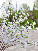 1pc Pink Artificial Peach Blossom Branch Home Wedding Party Landscape DIY Decoration Cherry Blossom Silk Flower Tree Decoration
