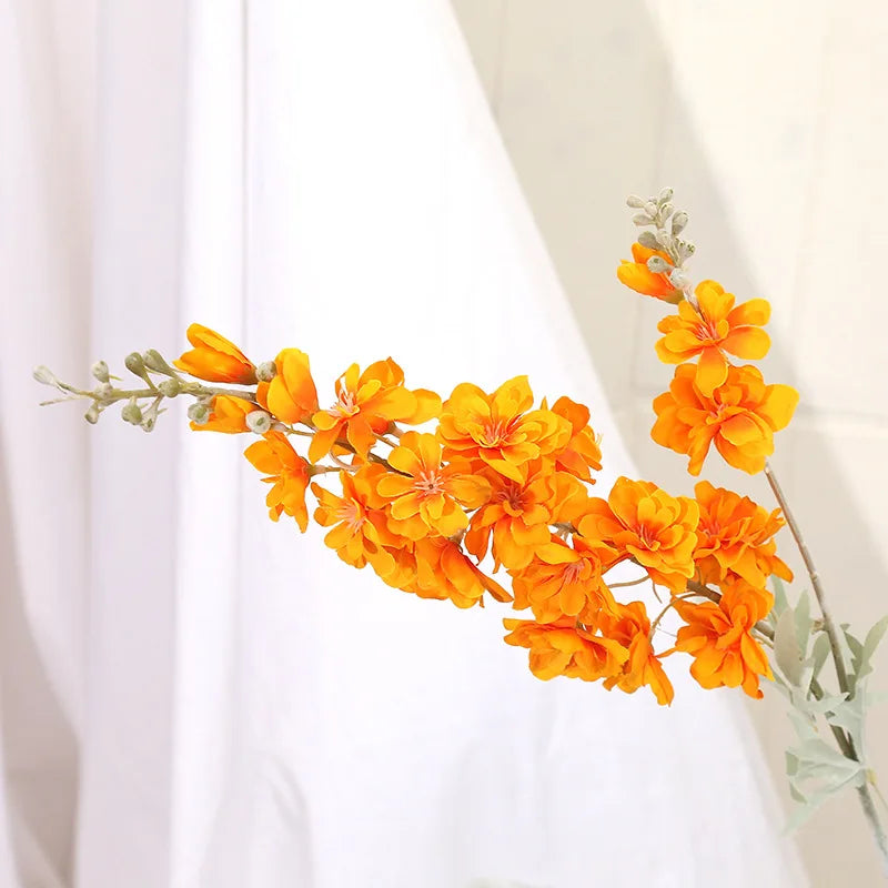 Yannew 3pcs 85cm Delphinium Artificial Flowers Long Stem Silk Hyacinth Wedding Flower Arrangements Decoration Home Room Decor