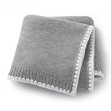Personalized Name Knitted Acrylic Baby Blanket Breathable Boys Girls Newborn Swaddle Wraps Infant Nap Security Blankets