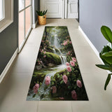 2D Mountain Stream Carpet Non-slip Floor Mat Realistic Landscape Rug Perfect for Home Decor Hallway Living Room Bedroom