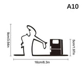 New La Linea Minimalist Line Art Car Sticker Bumper & Window Door Wall Decal With Cartoon Character Design Home Car Decoration