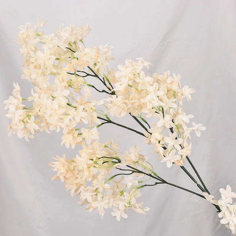 Artificial Lilac Flower 100cm Long Stem Silk Lilac Flower Cherry Blossom for Home Office Hotel Wedding Party Decor