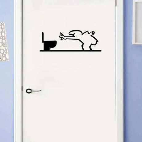 New La Linea Minimalist Line Art Car Sticker Bumper & Window Door Wall Decal With Cartoon Character Design Home Car Decoration