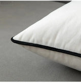 Modern Velvet Pillowcases for Living Room, Black & White Velour Cushion Covers, Sofa Decor, 45x45/50x50/30x50 cm
