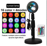 LED Sunset Lamp Nightlights USB Projector Birthday Party Decoration Mood Lights For Bedroom Living Room Wall Photography