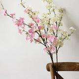 Artificial Cherry Blossom Branches, Silk-Like Plastic Flowers for Wedding Arch, Party & Home Decoration