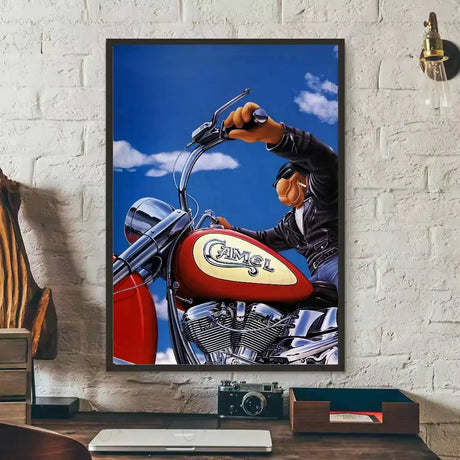 Vintage C-Camel C-Cigarettes Poster Poster Self-Adhesive Wall Art For Living Room Bedroom No Fade Modern Home Decor Stickers