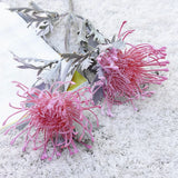 Artificial Flowers Short Branch Crab Claw 2 Fork Pincushion Festival Garland Vase for Home Wedding Room Decoration Fake Planting