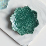 Nordic Ceramic Mandala Small Jewelry Dish Earrings Necklace Ring Storage Plates Fruit Dessert Display Bowl Decoration Tray