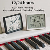 Magnetic LCD Digital Clock Wall Mounted 3.7Inch Refrigerator wall Alarm Clock Ultra Thin Desk Clock for Bedside Living Room