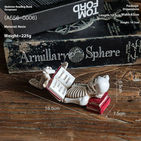 Nordic Book Lover Statue - Reading Person Resin Sculpture for Bookshelf Decor, Study Desk Ornament Minimalist Craft Decor