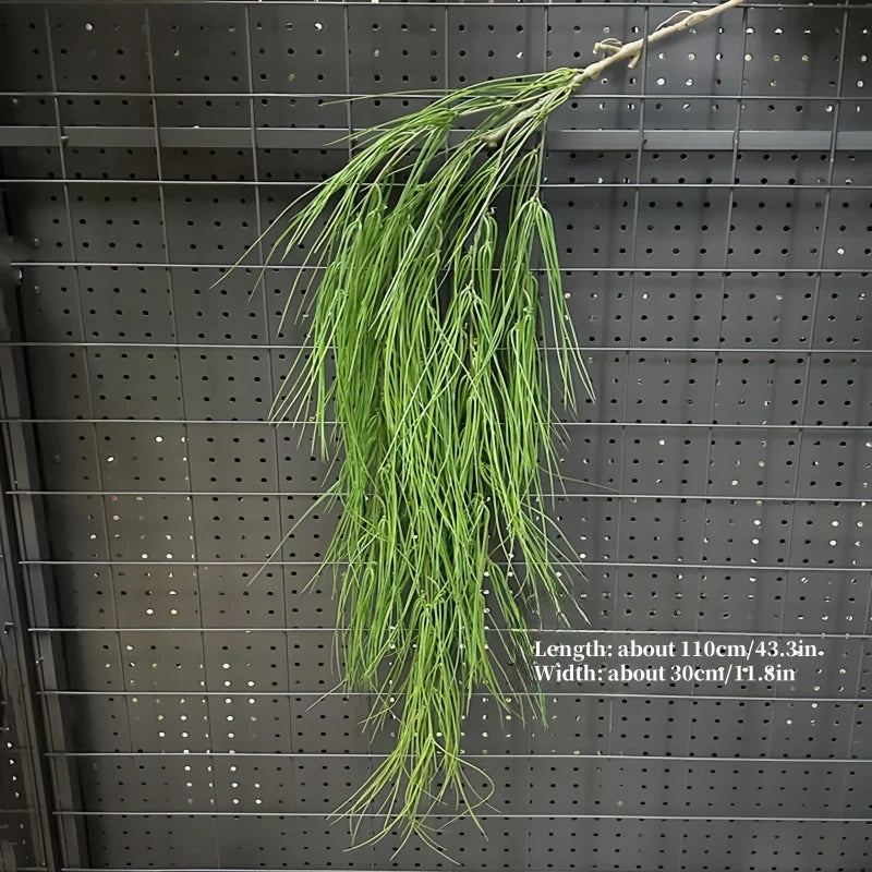 1PC Artificial Hanging Green Plants Fake Rattan Wall Hanging Plastic Vine for Home Garden Restaurant Decoration Soft Landscaping