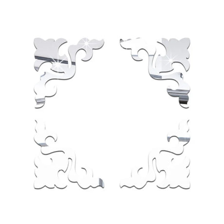 Acrylic Mirror Sticker Wall Cabinet Decor Self-adhesive Geometry Wall Corner Decorative Wall Stickers DIY Room Home Office Decor