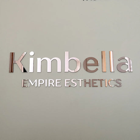 Custom Laser Cut Logo Sign 3D Mirror Wall Letters Large Business Sign Acrylic Lobby Sign Personalized Wall Sign for Salon Studio
