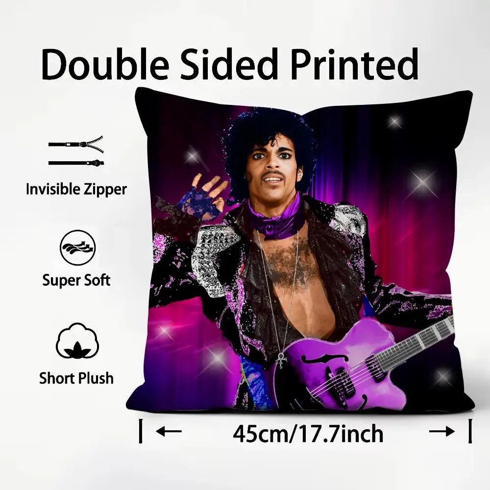 Funny P-Prince Singer Cushion Cover Premium Comfort Reversible Pillow Cove -Two in One Design for Any Room & Car Interior