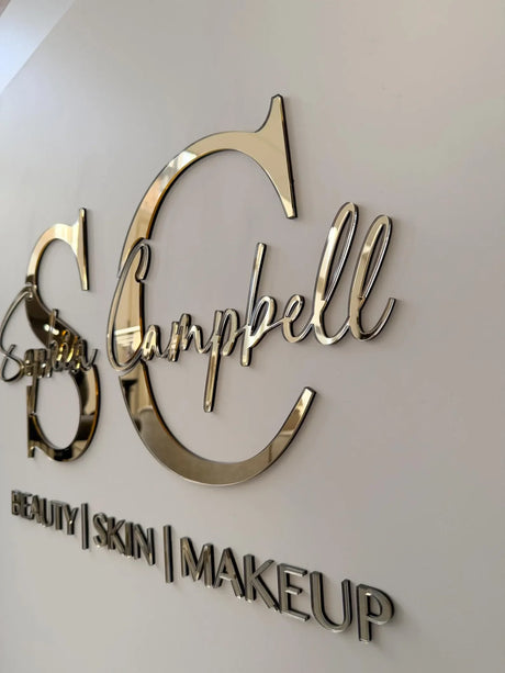 Custom Laser Cut Logo Sign 3D Mirror Wall Letters Large Business Sign Acrylic Lobby Sign Personalized Wall Sign for Salon Studio