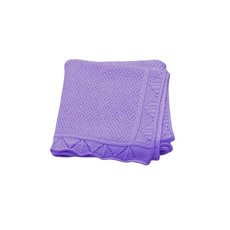 Personalized Knitted Blanket Embroidered Name Baby Boy Girl Soft Blanket Baby Shower Breathable Stroller Blanket Birthday Gift