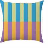 Vibrant Geometric Stripe Pillow Covers, Machine Washable with Zip Closure | Ideal for Living Room Sofa & Bedroom Decor