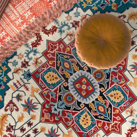 Carpet for Living Room Retro Bohemian Floral Abstract Large Area Rug Home Decoration Pastoral Ethnic Style Bedroom Mat ковер