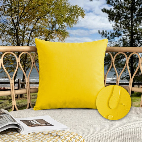 Candy Colors Cushion Cover 45x45cm/50x50cm Waterproof Throw Pillow Covers Outdoor Home Decor Stain-resistant for Patio Sofa