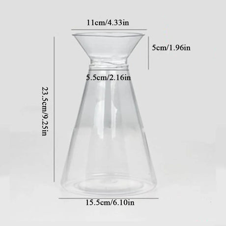 Nordic Transparent Plastic Vase Flower Arrangement Container Creative Hydroponic Plant Flower Vases Home Living Room Desk Decor