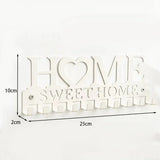 "Home Love" Shaped Key Holder with Hooks - No-Drill Wall Mount, Metal Organizer for Living Room Decor,Key Rack | Key Hanger Wall