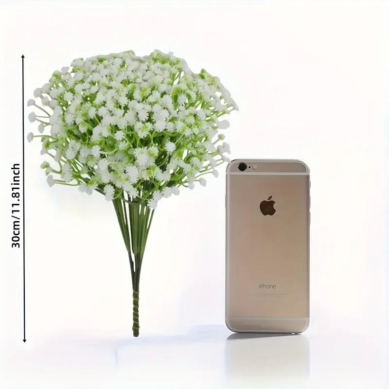 90pcs Real Touch Baby's Breath Artificial Flowers - Oxidation Resistant, Bulk Bouquets With Stems For Home & Office Decor, Perfe
