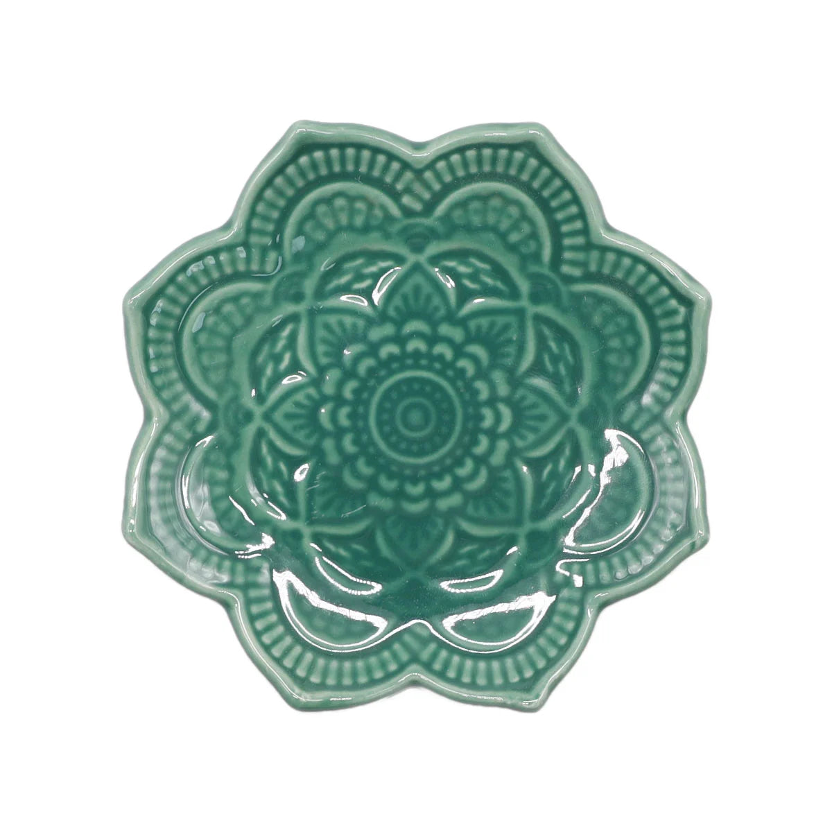 Nordic Ceramic Mandala Small Jewelry Dish Earrings Necklace Ring Storage Plates Fruit Dessert Display Bowl Decoration Tray