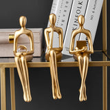 Light Luxury Human Body Art Ornament Decorate Abstract Resin Creative Golden Arts And Crafts Home Office Business Originality