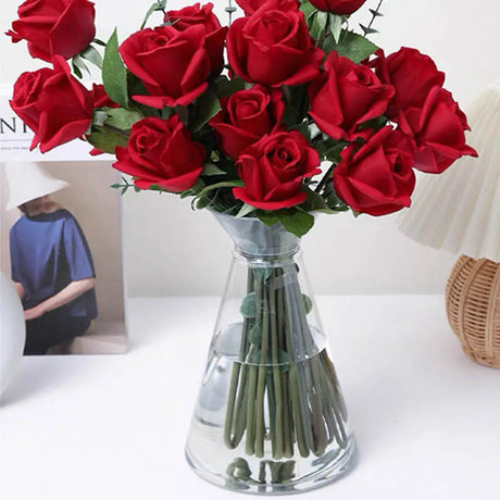 Nordic Transparent Plastic Vase Flower Arrangement Container Creative Hydroponic Plant Flower Vases Home Living Room Desk Decor
